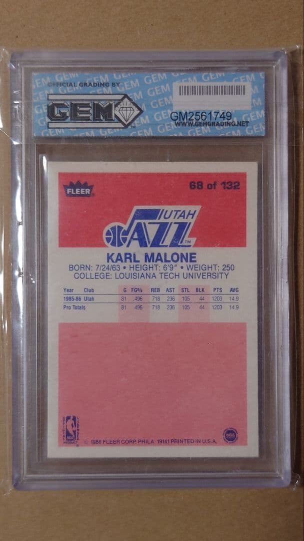 その他 fleer86 87 karl malone rc!!  mint