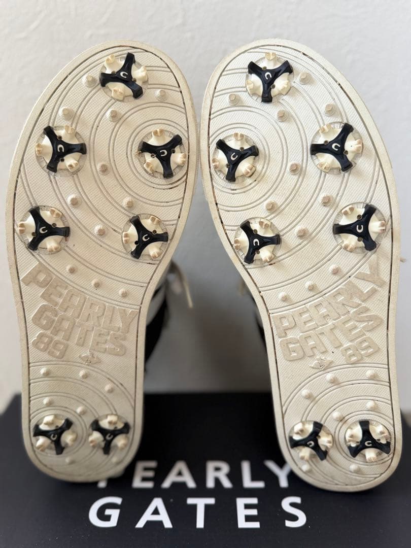 【美品】PEARLY GATES カモフラ ワッペン　ハイカットゴルフシューズ