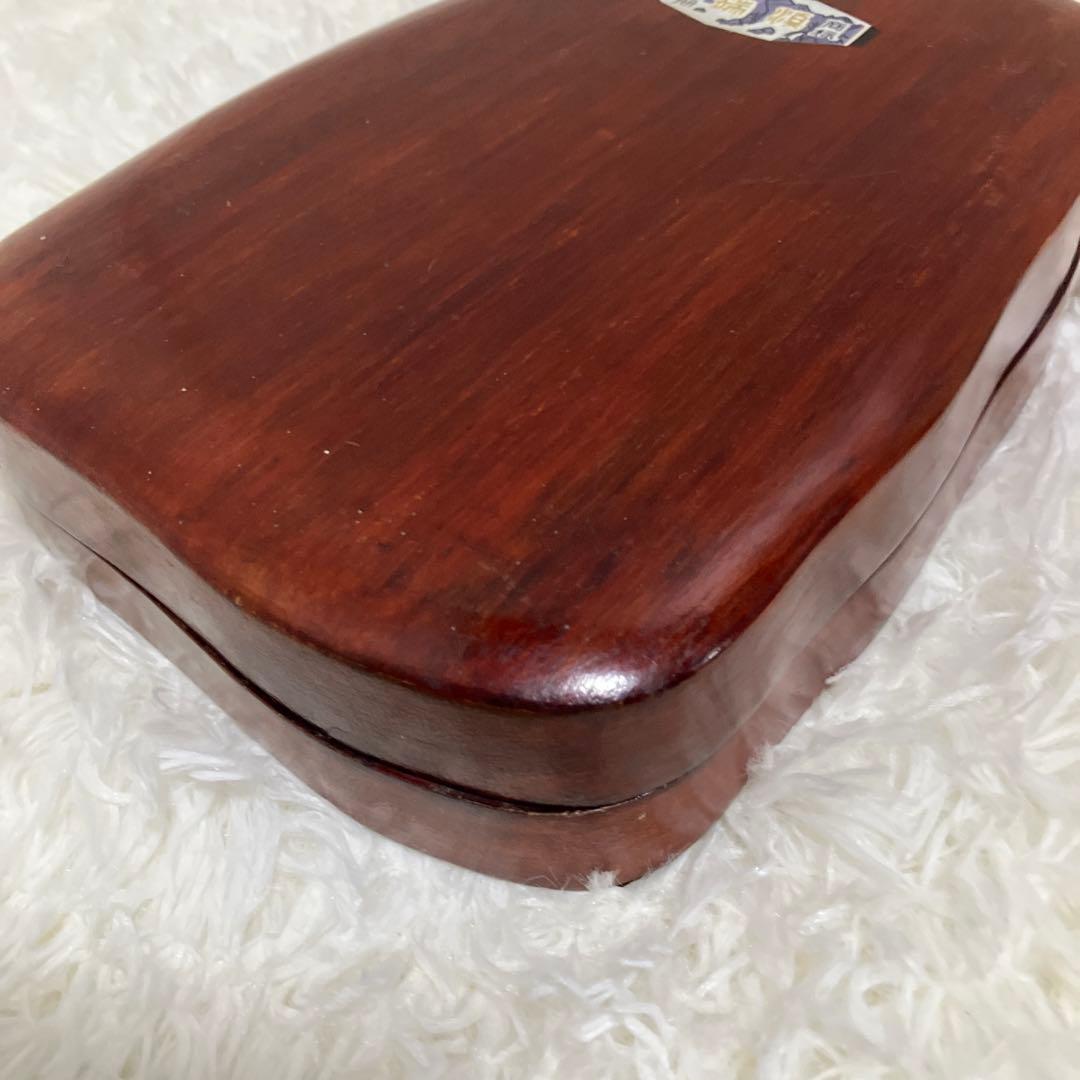 中国硯 唐硯 注册 端渓 商標 梅彫り すずり 書道具　貴重品