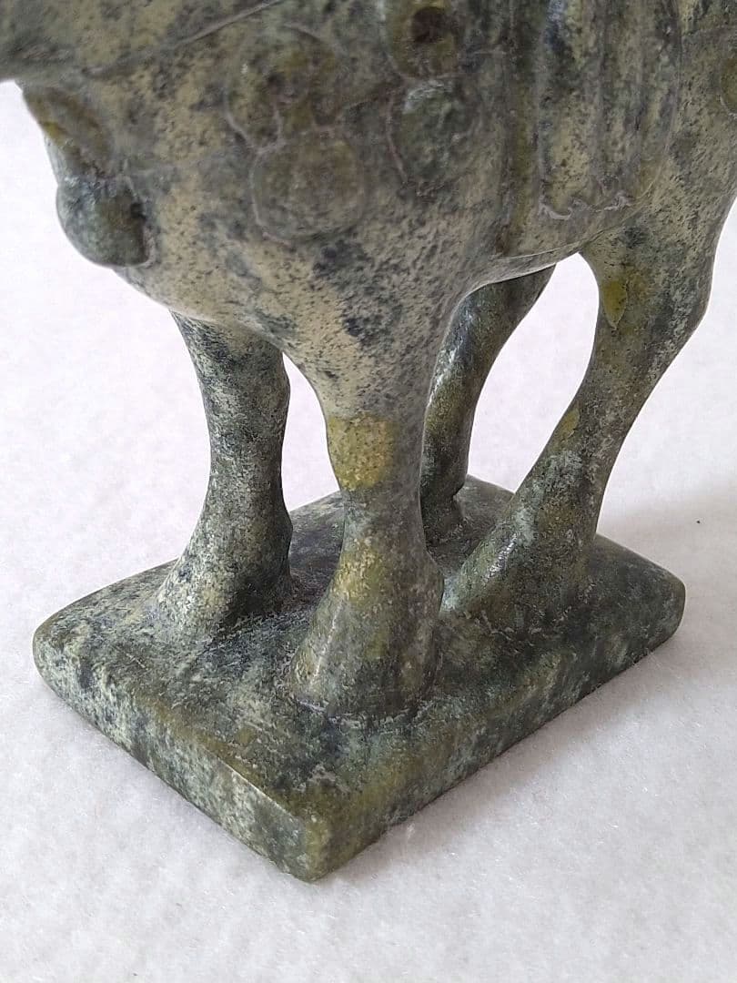 馬 石彫刻 中国 天然石 オブジェ アンティーク