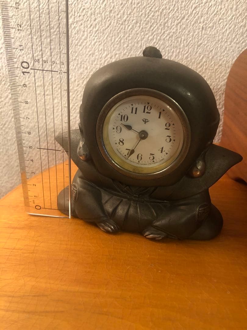 珍品　骨董　福助　時計　戦前　アンティーク　置物　レトロ　大正ロマン　おかめ