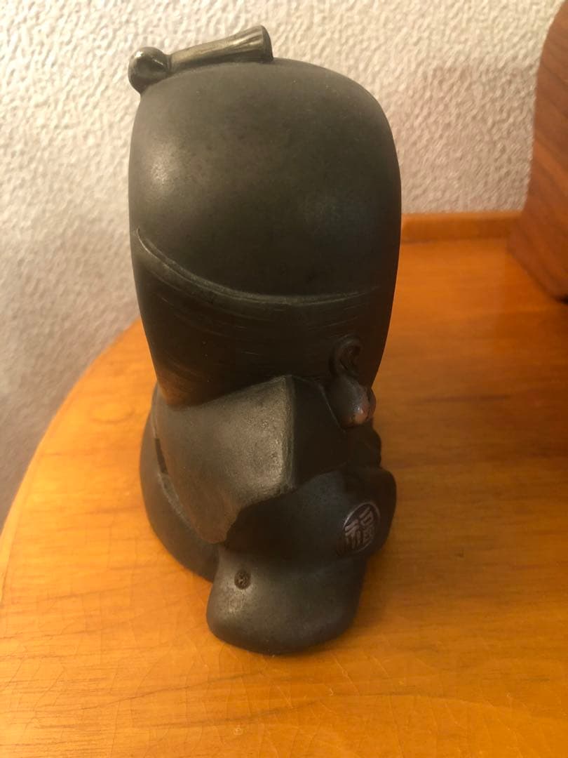 珍品　骨董　福助　時計　戦前　アンティーク　置物　レトロ　大正ロマン　おかめ