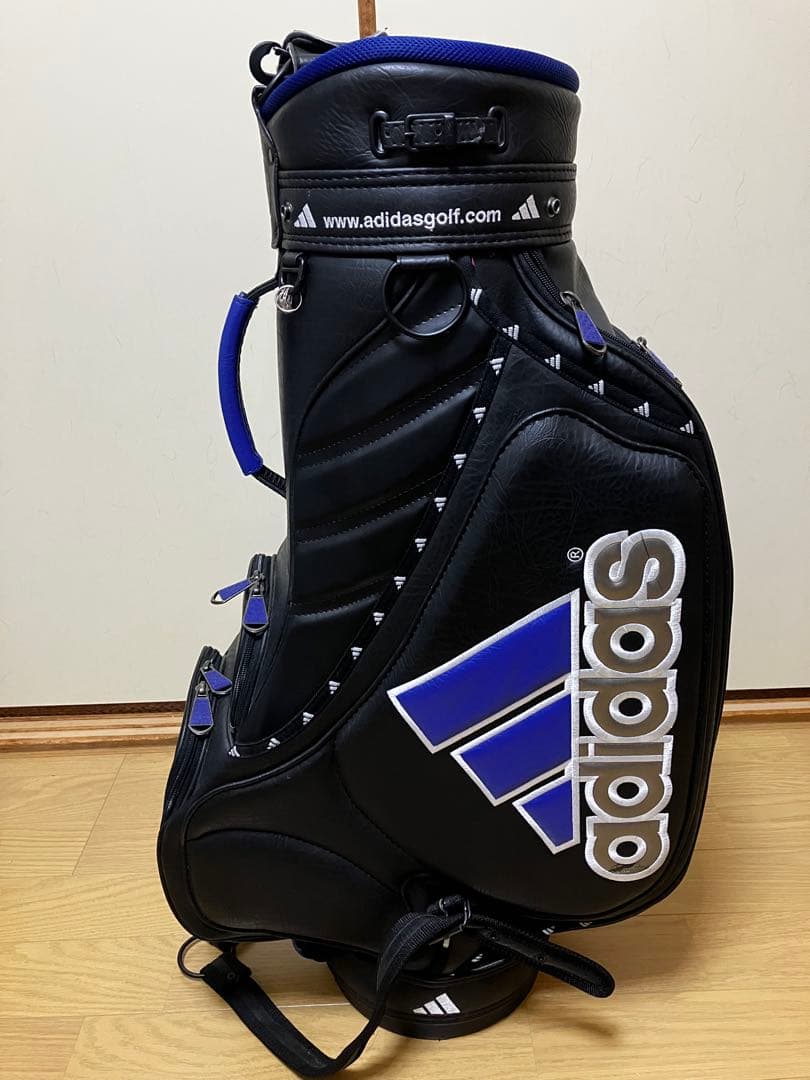 adidas キャディバッグ 黒/青
