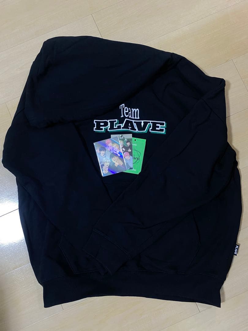 【特典トレカ付き】 TEAM PLAVE HOODIE BLACK L