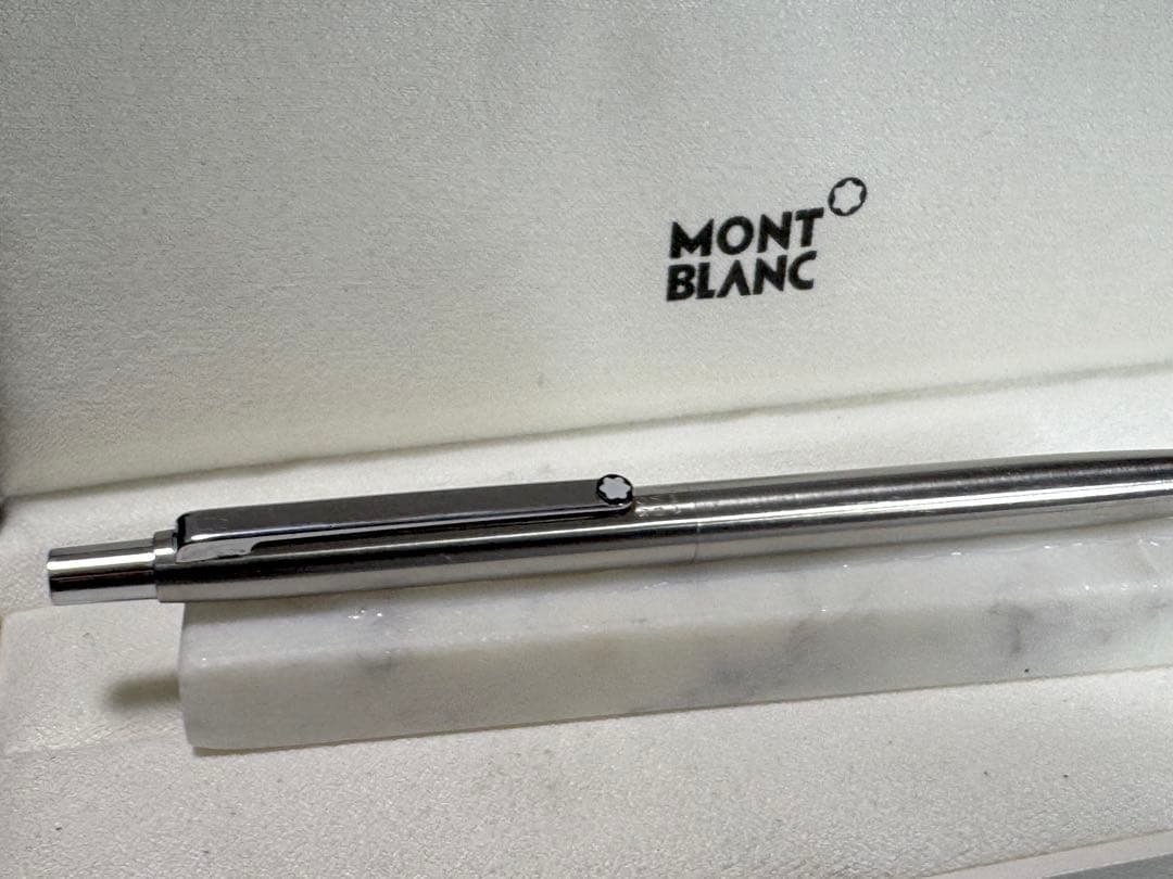 【新品同様】MONT BLANC 1990S シルバーボールペン　スリムライン