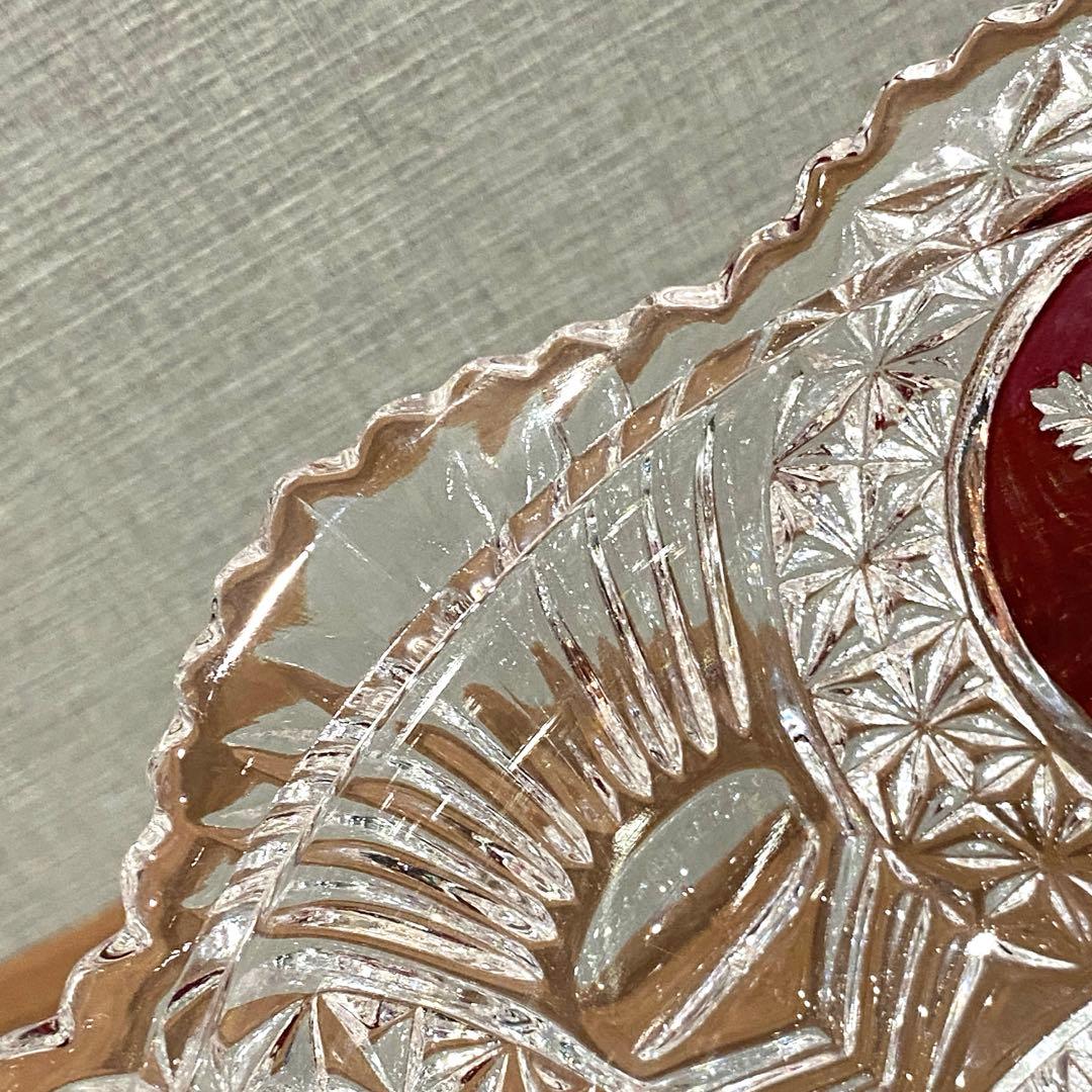 【美品】HOFBAUER ホフバウワー　クリスタル　ガラス　鳥の彫刻　コンポート