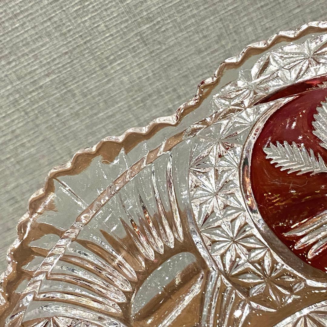 【美品】HOFBAUER ホフバウワー　クリスタル　ガラス　鳥の彫刻　コンポート