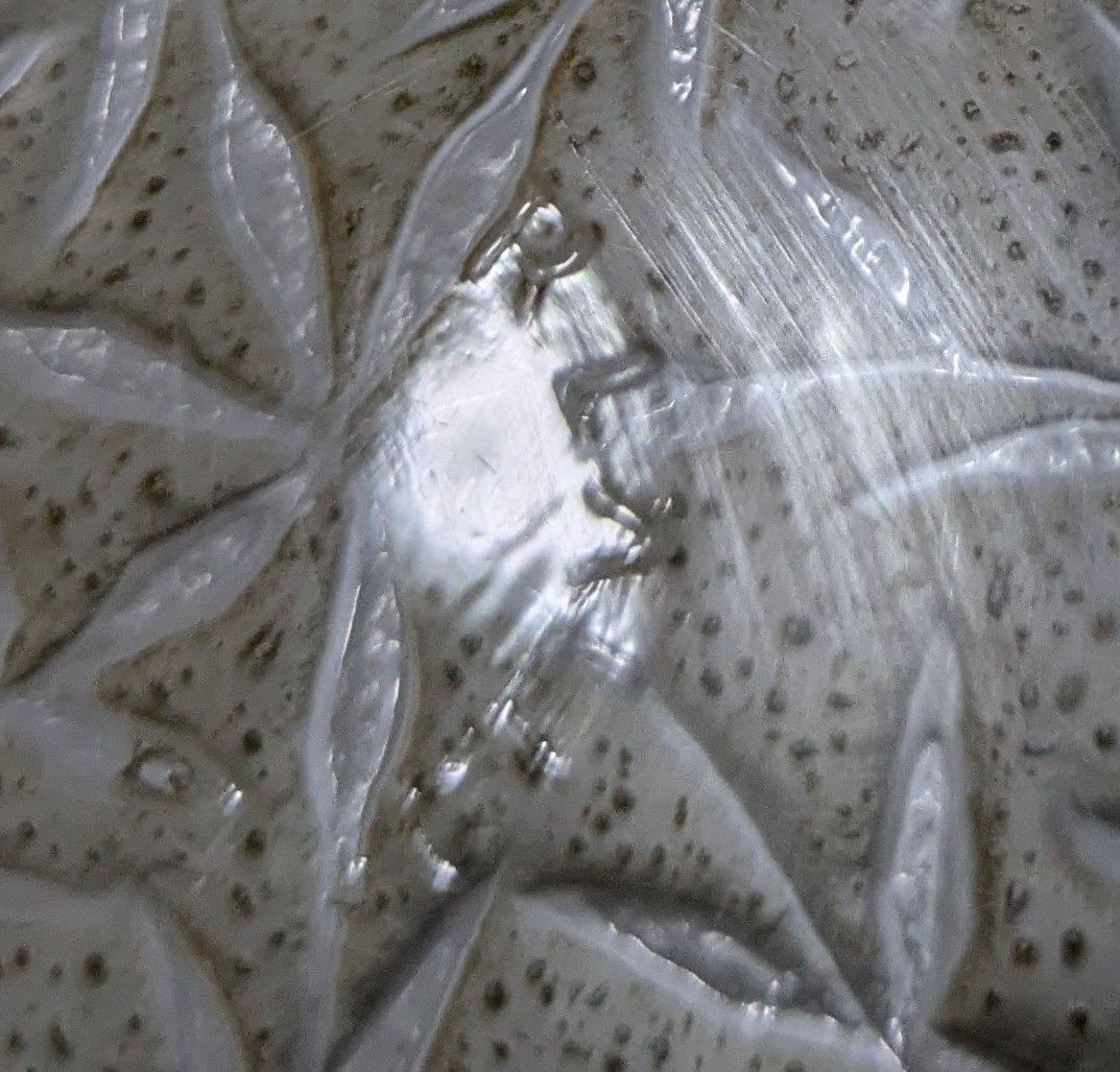 大皿　ルネ・ラリック　R LALIQUE　VASES No.1　茶パチネ　雛菊文