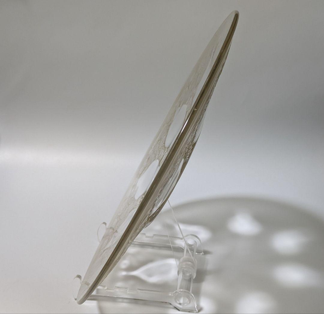 大皿　ルネ・ラリック　R LALIQUE　VASES No.1　茶パチネ　雛菊文