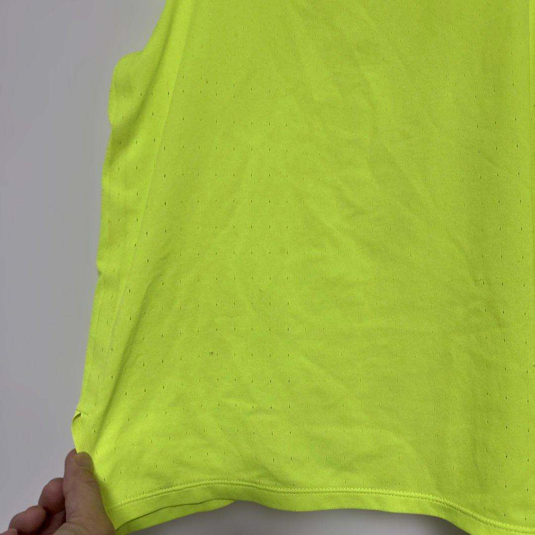 Nike DRI-FITランニングタンクトップ 蛍光フラッシュイエロー S