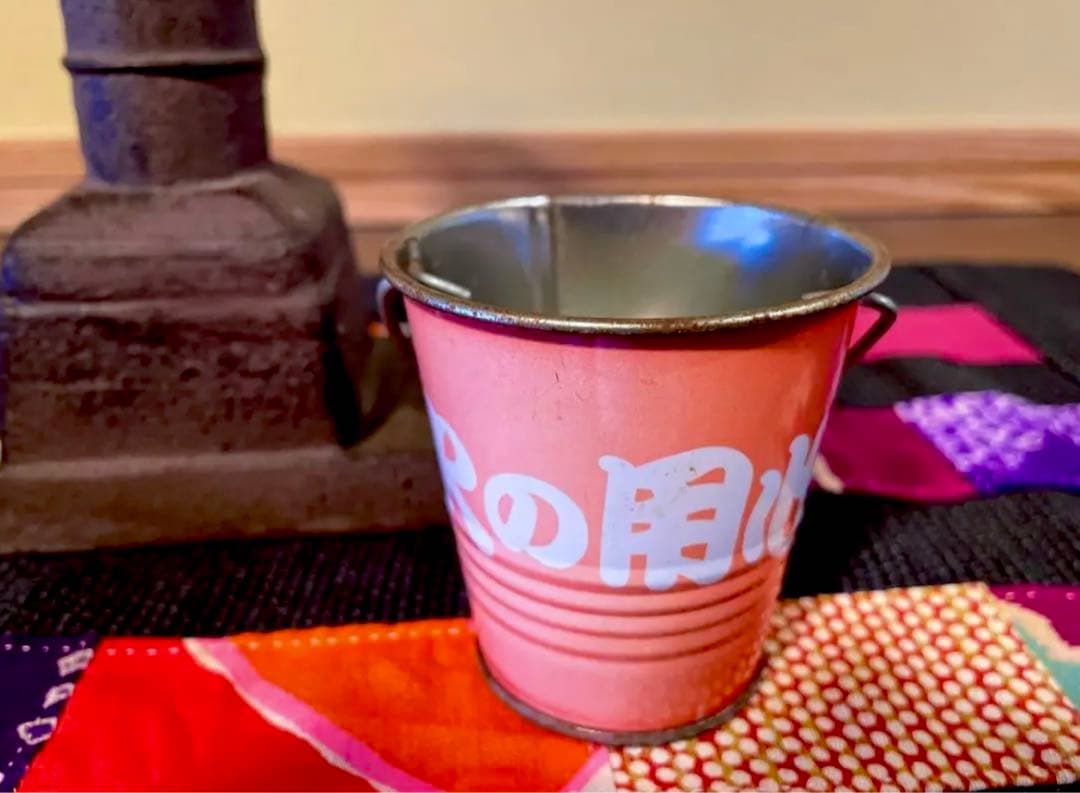 アンティーク 井戸ポンプ 手押しポンプ ミニサイズ 古道具　※古バケツ付き