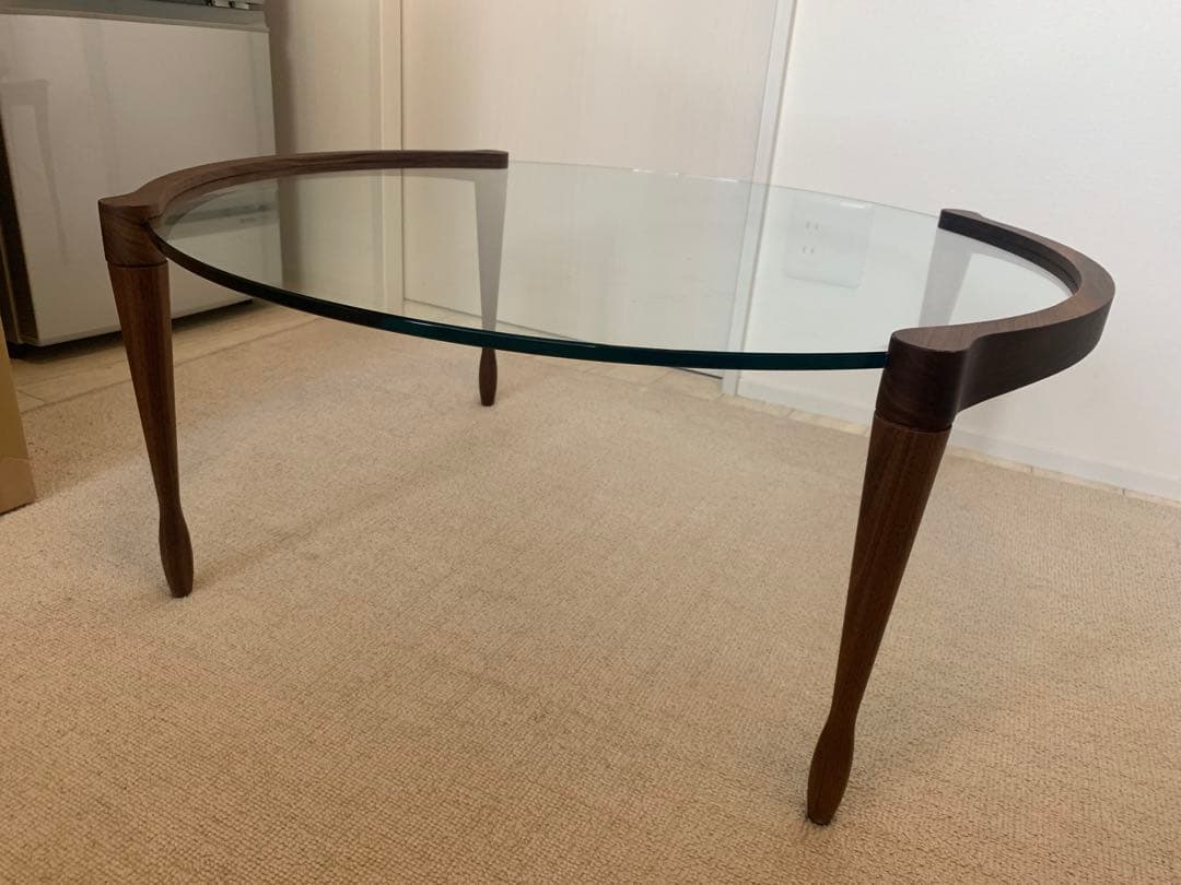 ACTUSガラス円卓テーブル