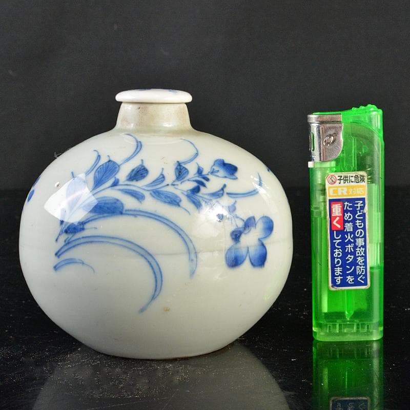 中国　古渡　青花　花文振出瓶　M　R6541