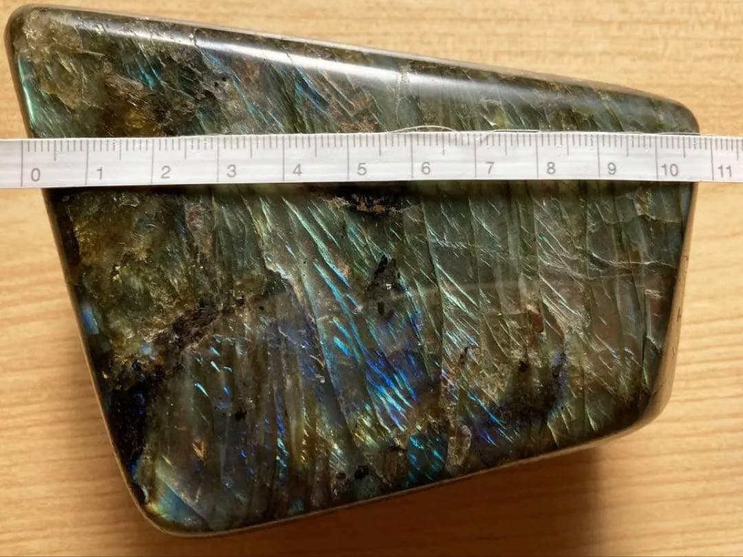 ✨本日限定セール✨ラブラドライト特大924g マダガスカル産 ブルーシラー磨き