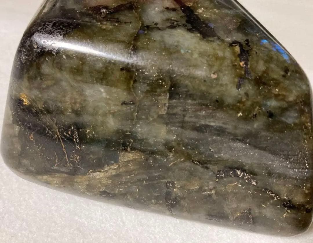 ✨本日限定セール✨ラブラドライト特大924g マダガスカル産 ブルーシラー磨き