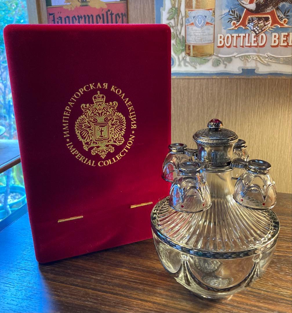 ラドガ インペリアルコレクション 銀 ベネチアングラス デキャンタ 空瓶 空箱