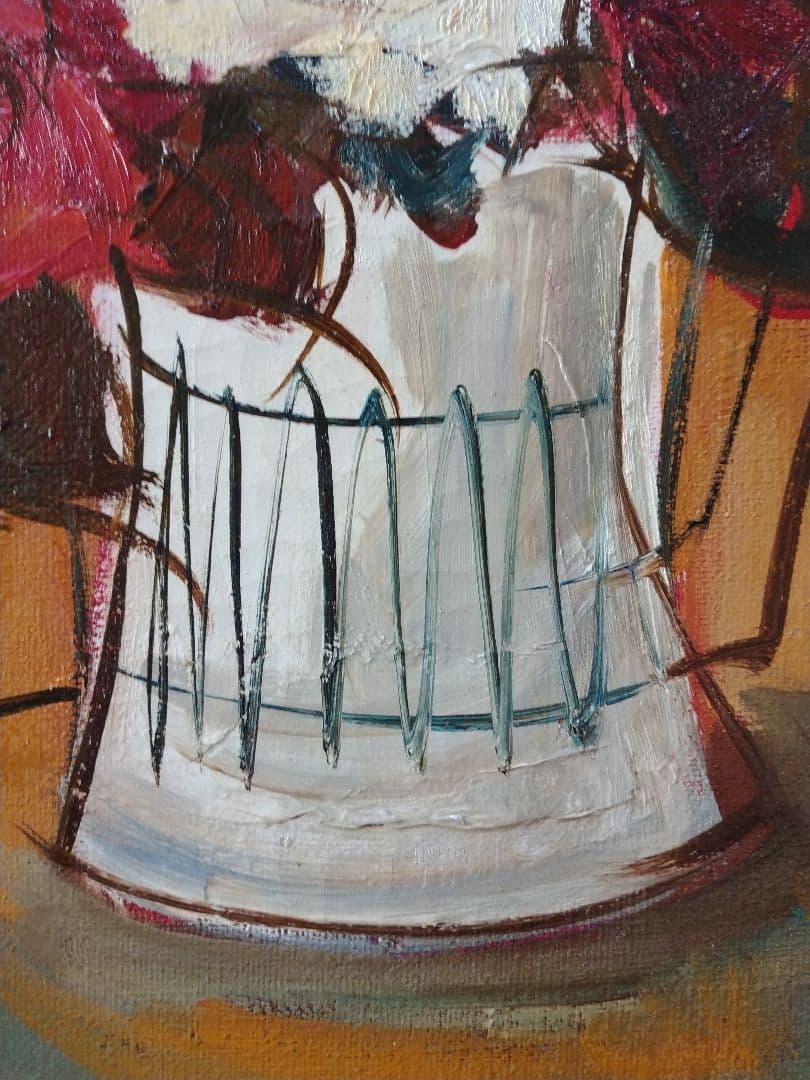 油彩 油絵 湯浅洋子 ばら