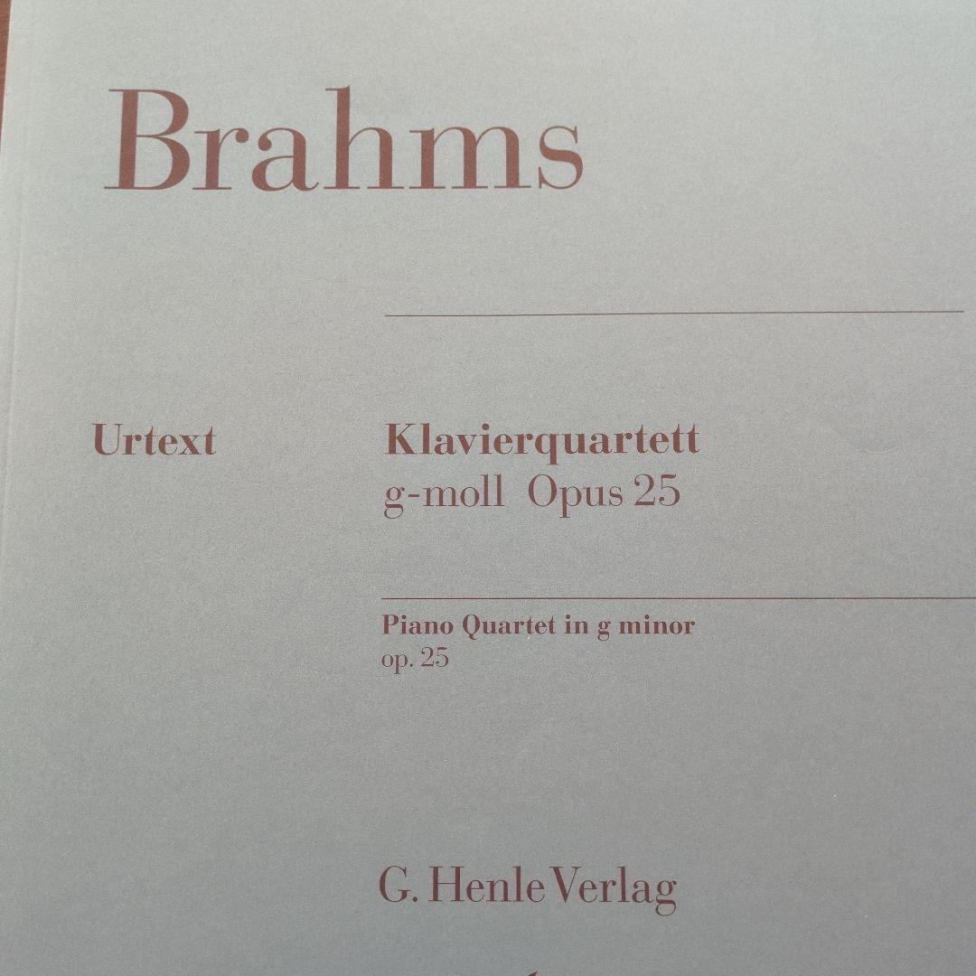 Brahms　Klavierquartett g-moll Opus25