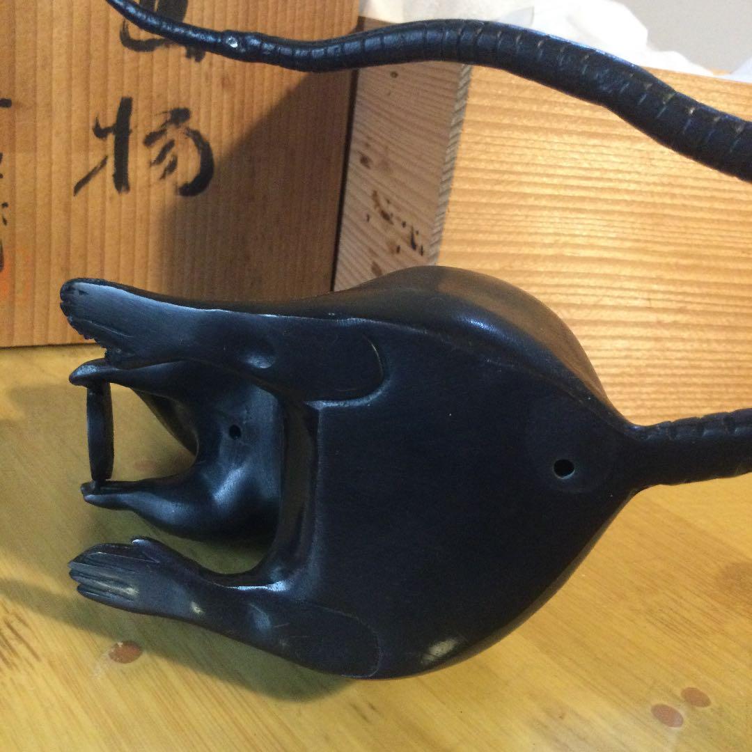 青銅制ネズミと「千両」の置物、箱付き