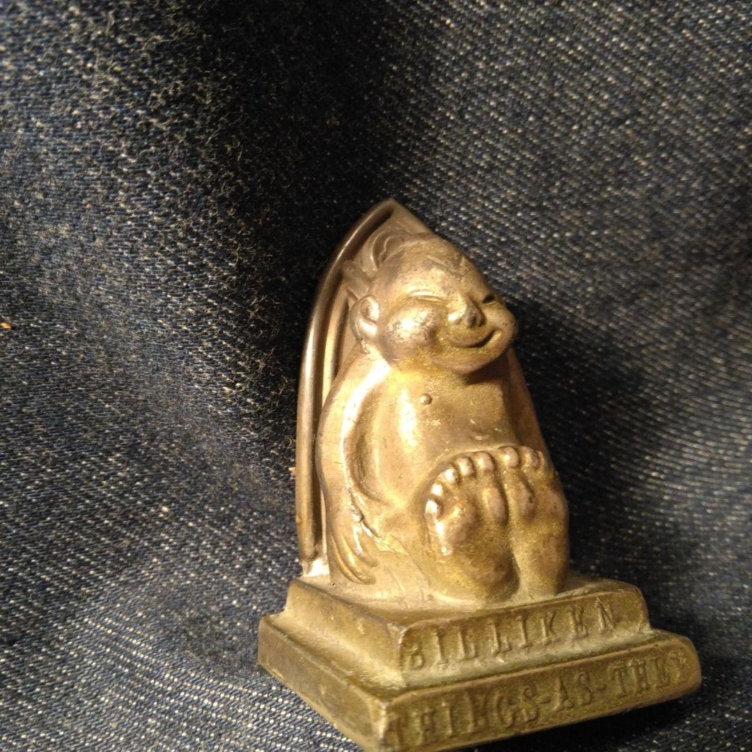 古い　ビリケンさん　置物　戦前　骨董　アンティーク　縁起物　開運