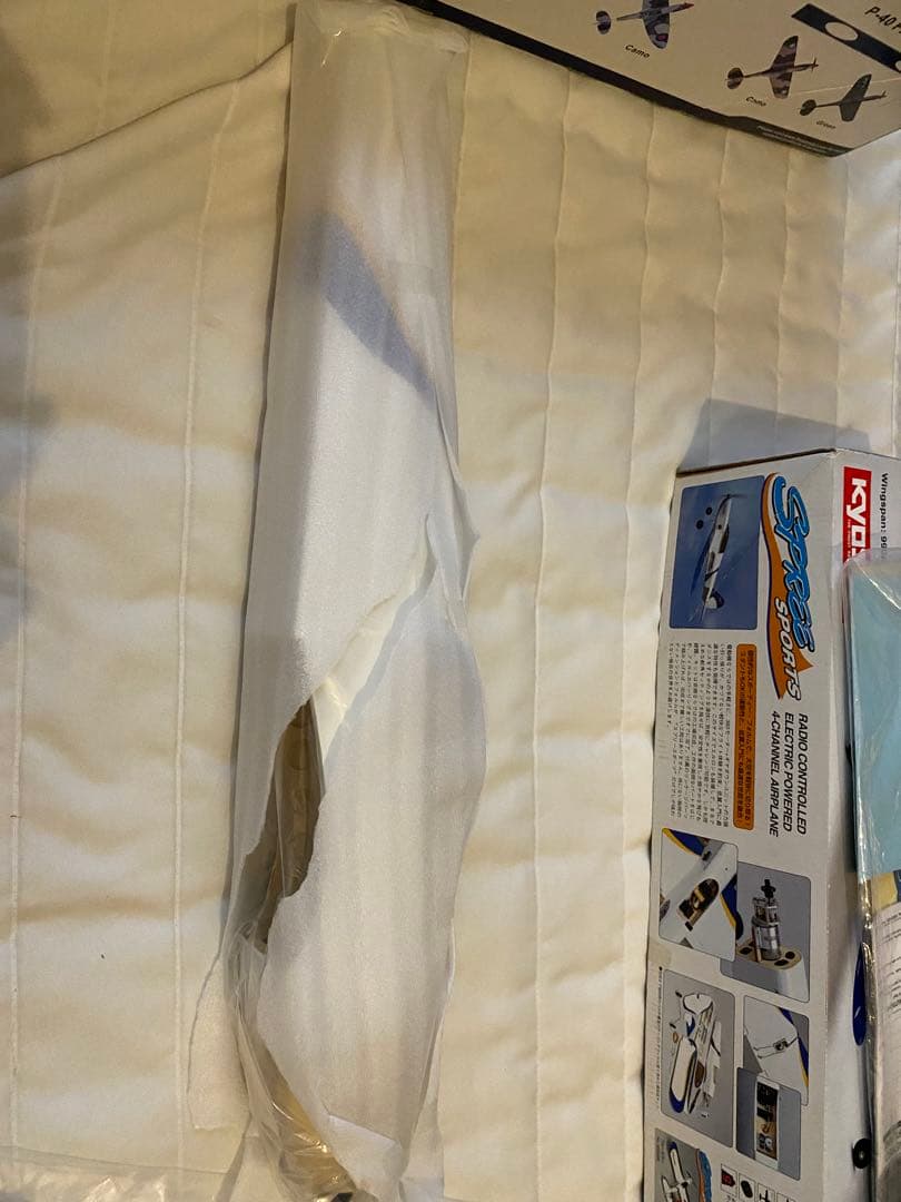 京商　Kyoshi ラジコン飛行機　スプリースポーツ　ブルー　木製　未使用