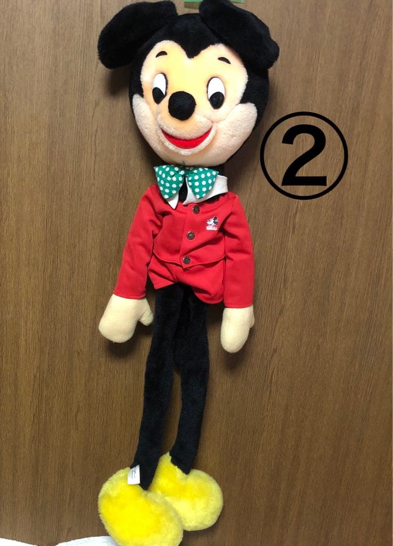 昭和レトロ　ヴィンテージ ミッキーマウス　サンアンドスター製　ぬいぐるみ　2こ