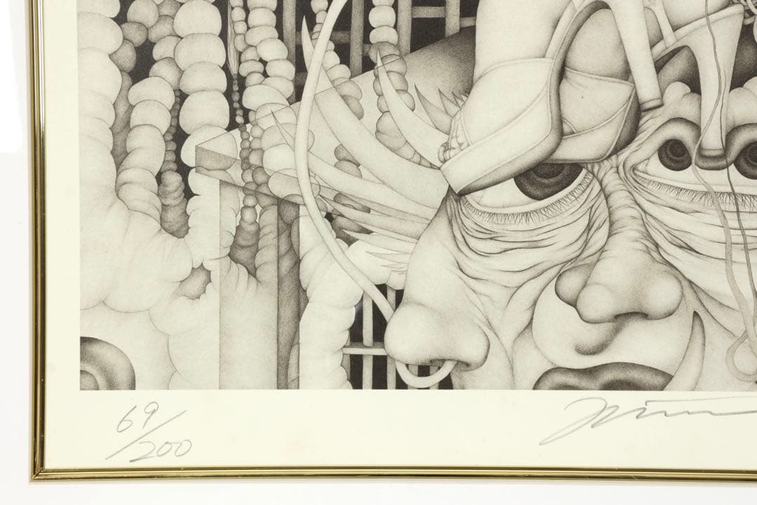 城景都 リトグラフ「想II」69/200 直筆サイン 額装 箱付