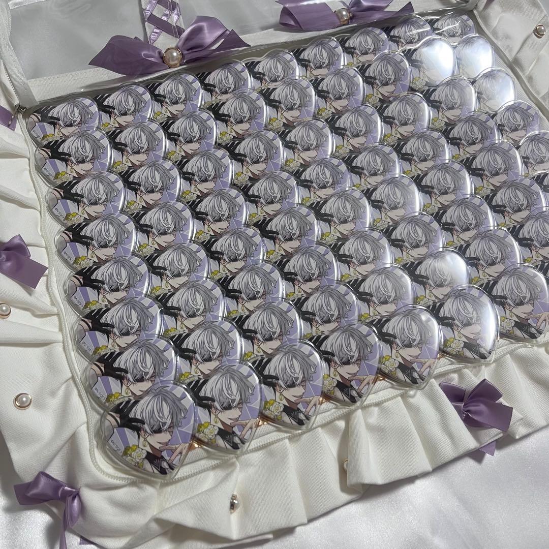 【バラ売り可能◎】雨宮零士 ハート缶バッジ72個セット（カバー付き）