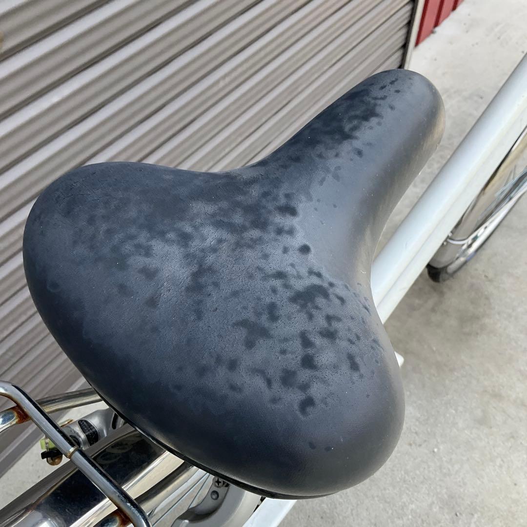 【前橋市内引渡】ママチャリ 27インチ自転車 6段変速/カゴ/鍵/オートライト付