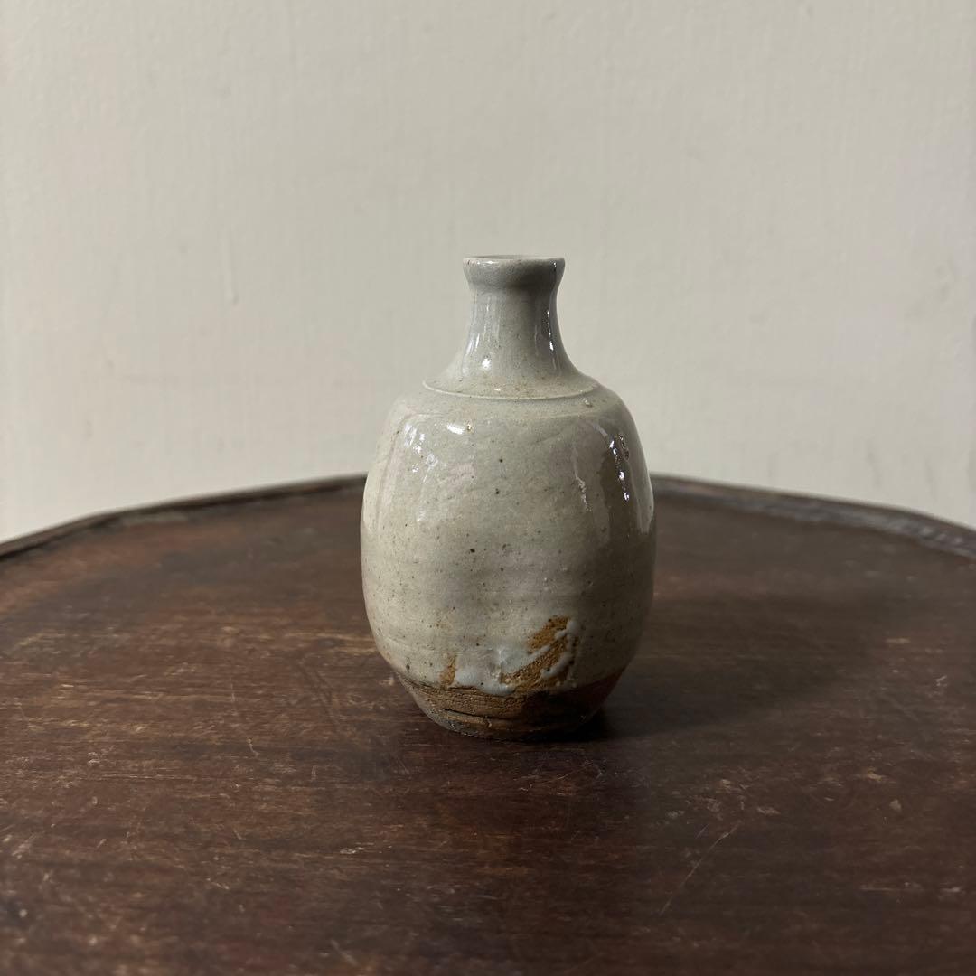 古い美濃　瀬戸小徳利　江戸　明治　花入　酒器　アンティーク　古道具　花器　李朝