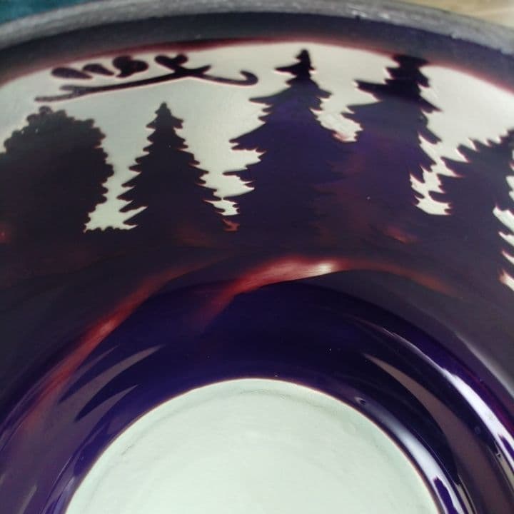 被せ硝子⭐︎アンティーク⭐︎ガレ調 ⭐︎蜻蛉文様 硝子鉢⭐︎水指茶道具、小物入れ