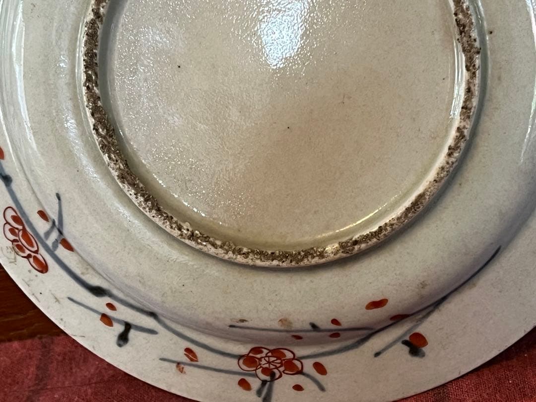 江戸中期頃　古伊万里６寸色絵皿