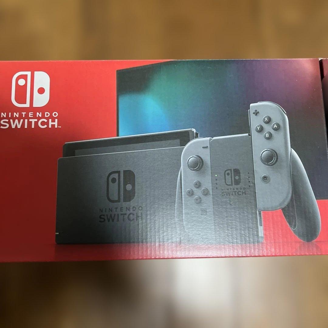 Nintendo Switch グレー 本体　箱付き　ケース付き