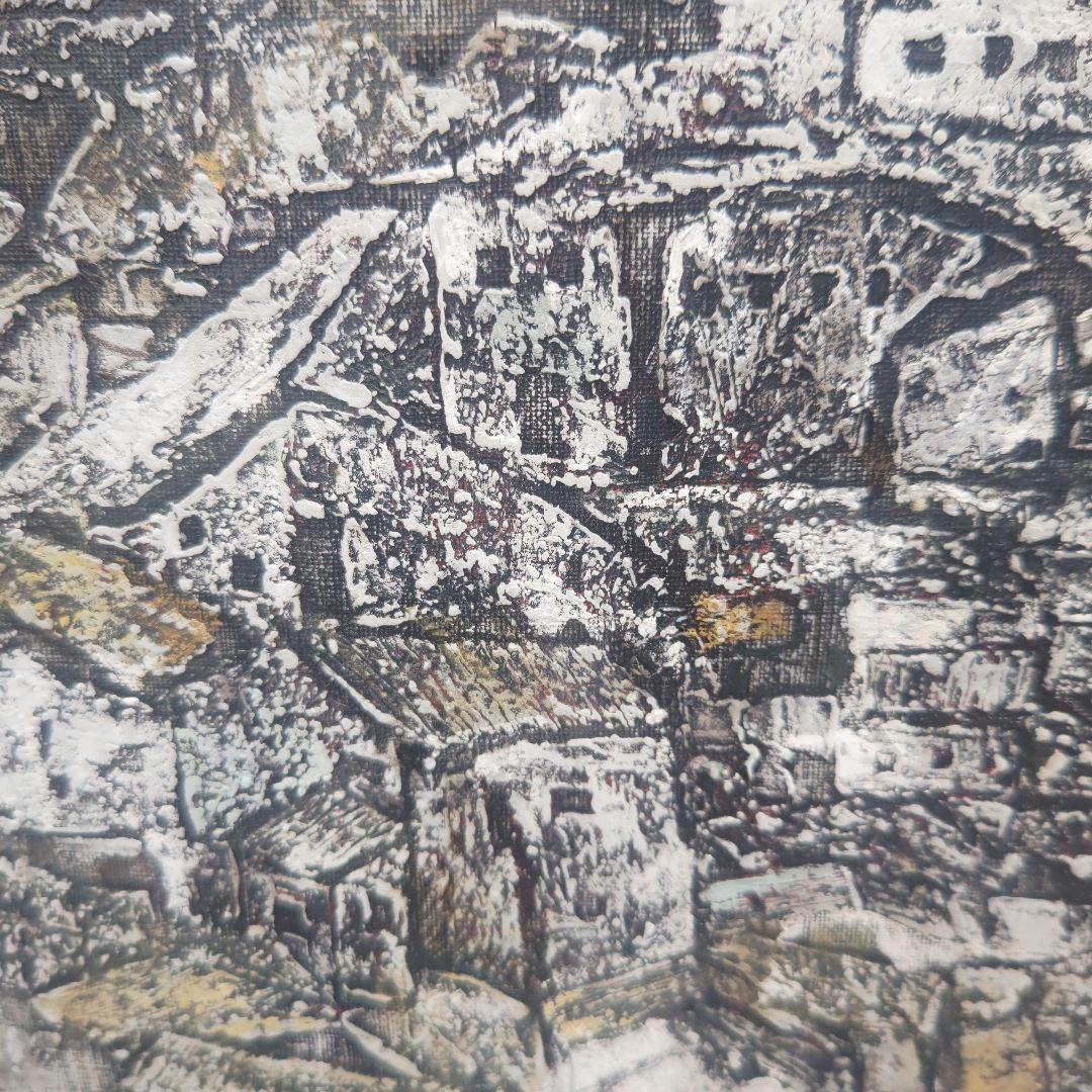 木村二朗「南伊マテーラ」１０号油彩　封蝋的情感マチエル