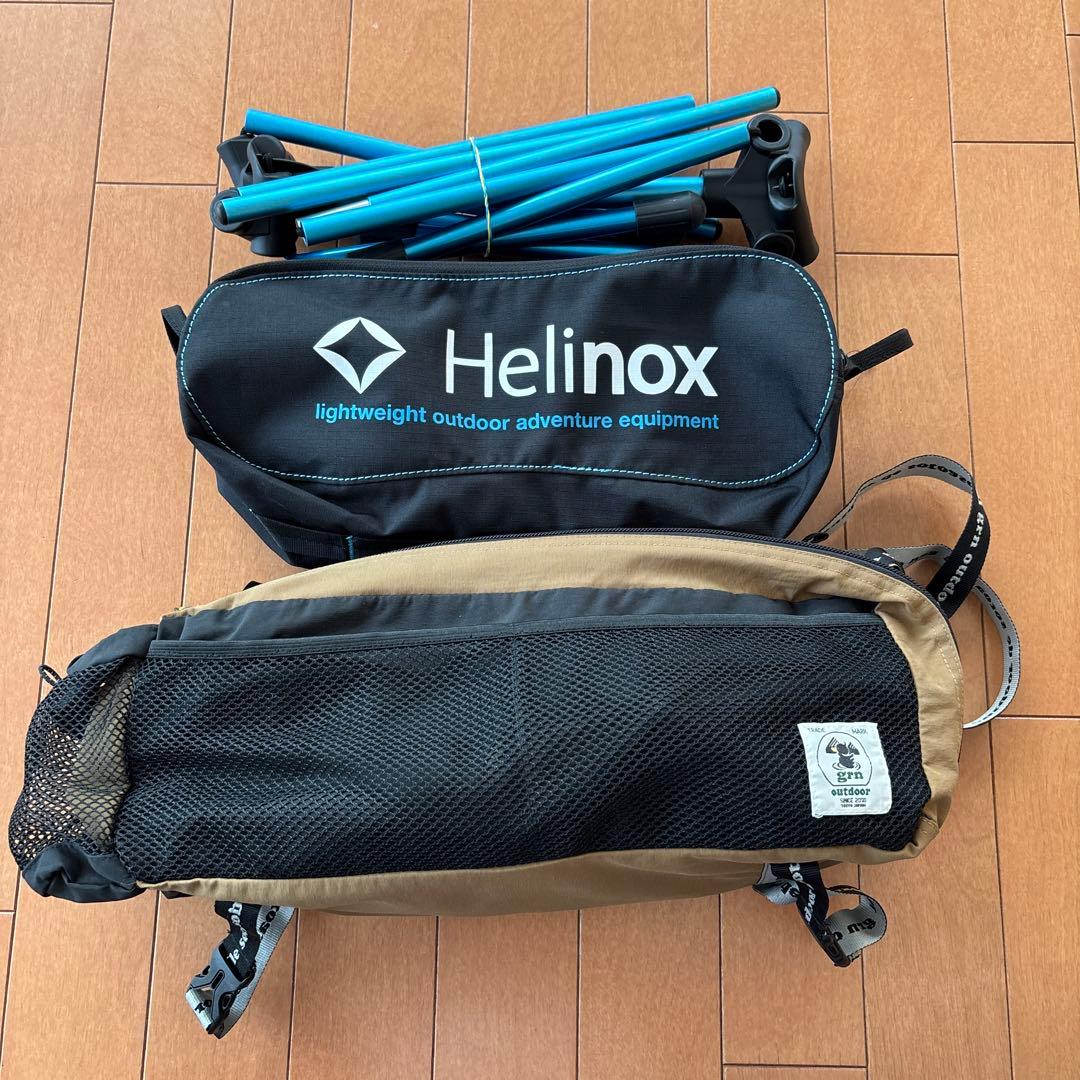 ヘリノックス　チェアワン　カバー未使用　grn outdoorカバー付