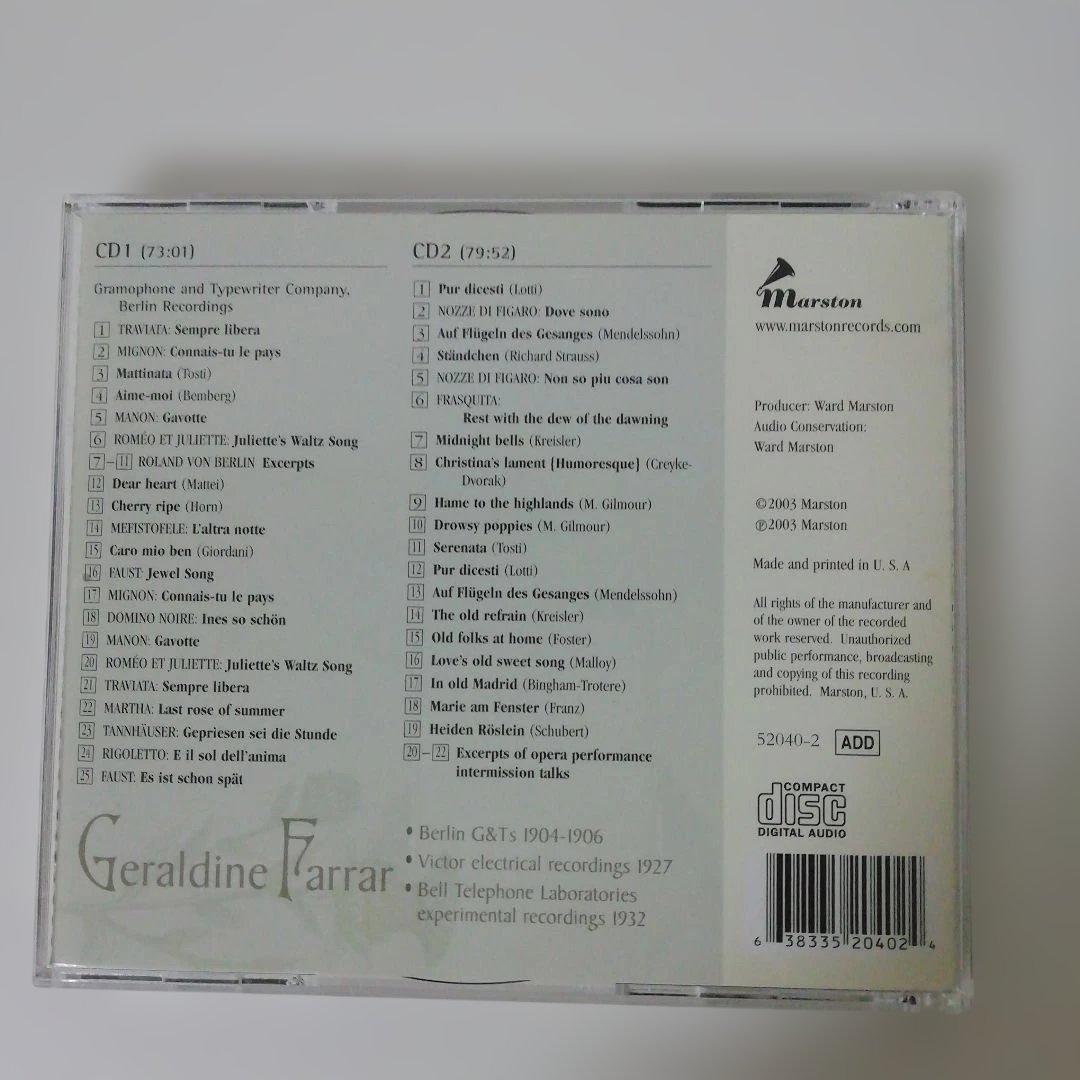 ジェラルディン・ファーラー　Geraldine farrar 1904-32