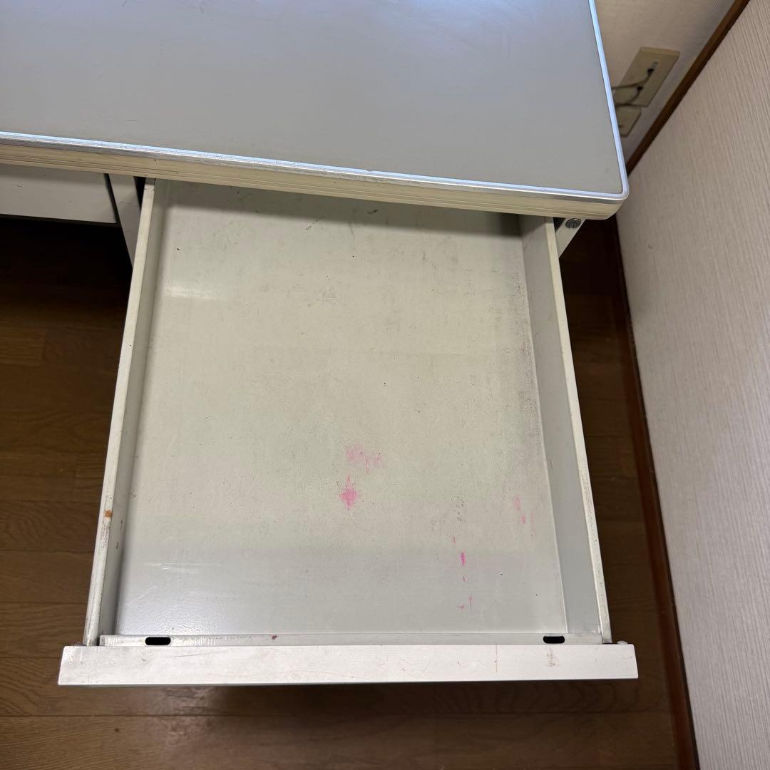 UCHIDA オフィスデスク 事務机 机 グレー レトロ 昭和レトロ