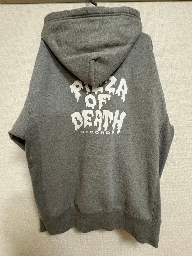 PIZZA OF DEATH ジップアップフーディ X-LARGE グレー