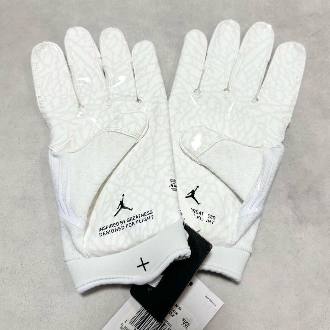 ナイキ 2XL ジョーダン グローブ 手袋 海外限定 アメフト ラグビー 白