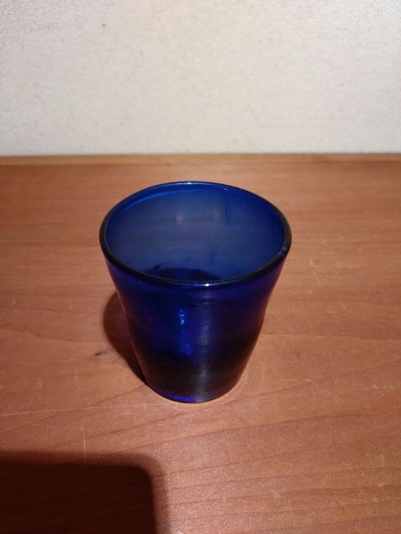 フランス    ブルー キャンドルグラス