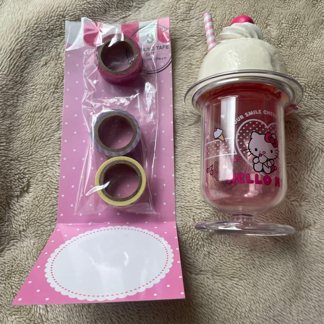 ハローキティ クリームソーダ型マスキングテープセット希少