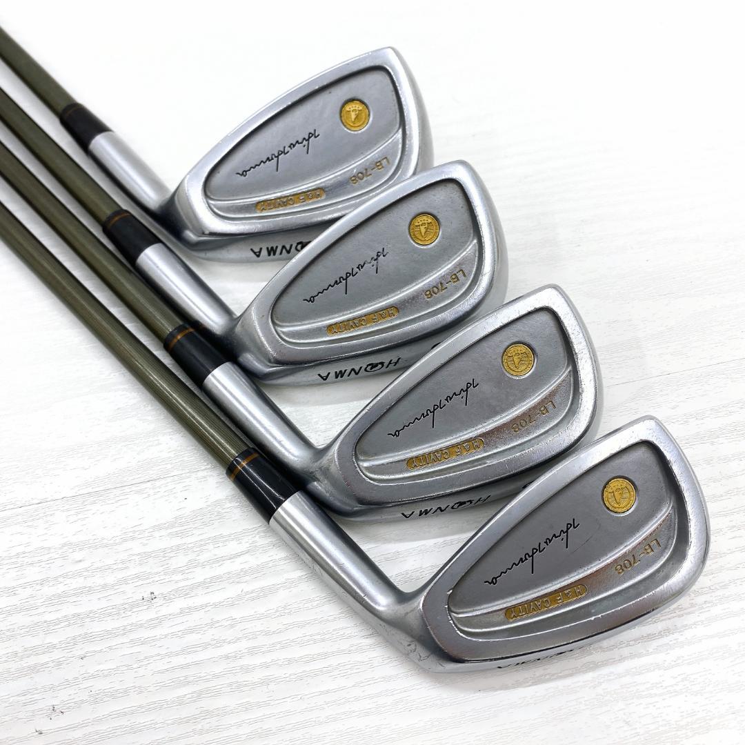 希少‼ HONMA LB-708 H&F 金モグラ アイアンセット 四ツ星 4S