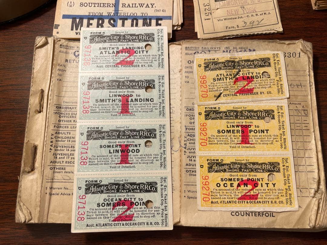 イギリス　鉄道チケット　冊子　レアな鉄道チケット詰め合わせ　ヴィンテージ