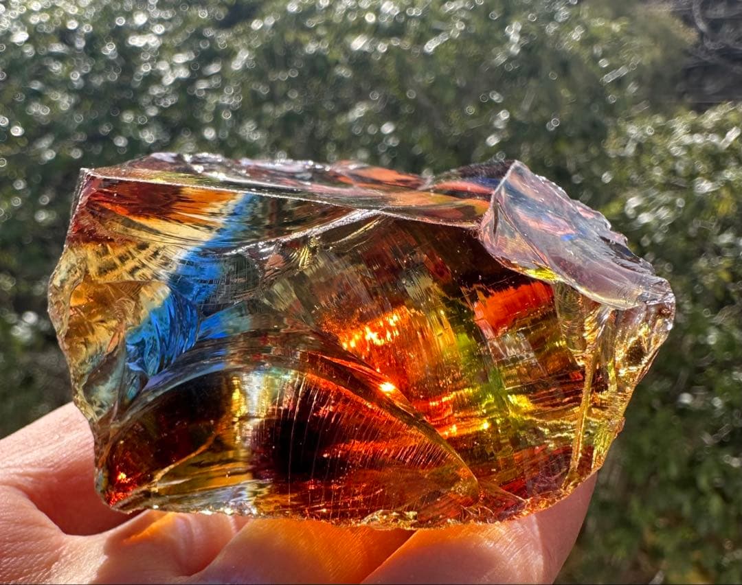 1点物レインボーアンダラクリスタル西ジャワ島マルチカラー高次元ヒーリング瞑想覚醒