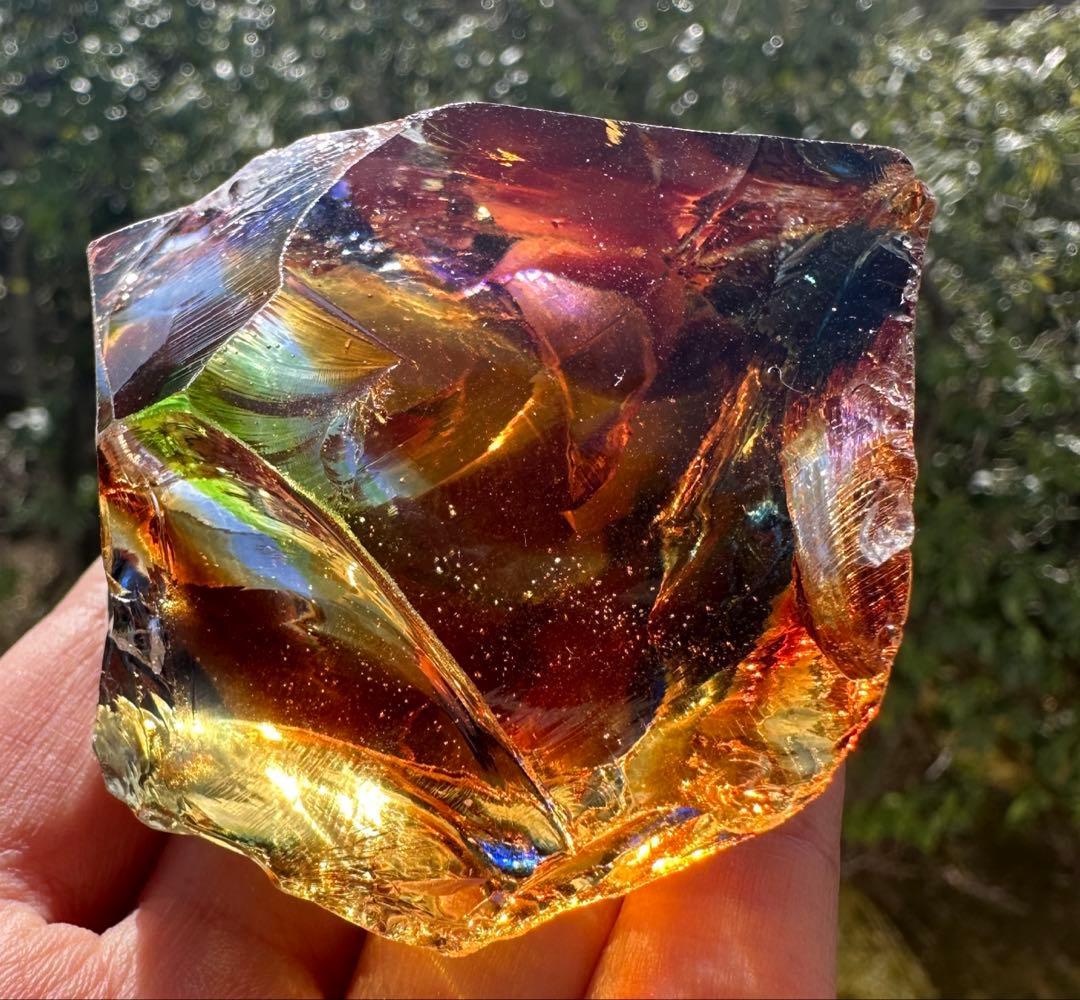 1点物レインボーアンダラクリスタル西ジャワ島マルチカラー高次元ヒーリング瞑想覚醒