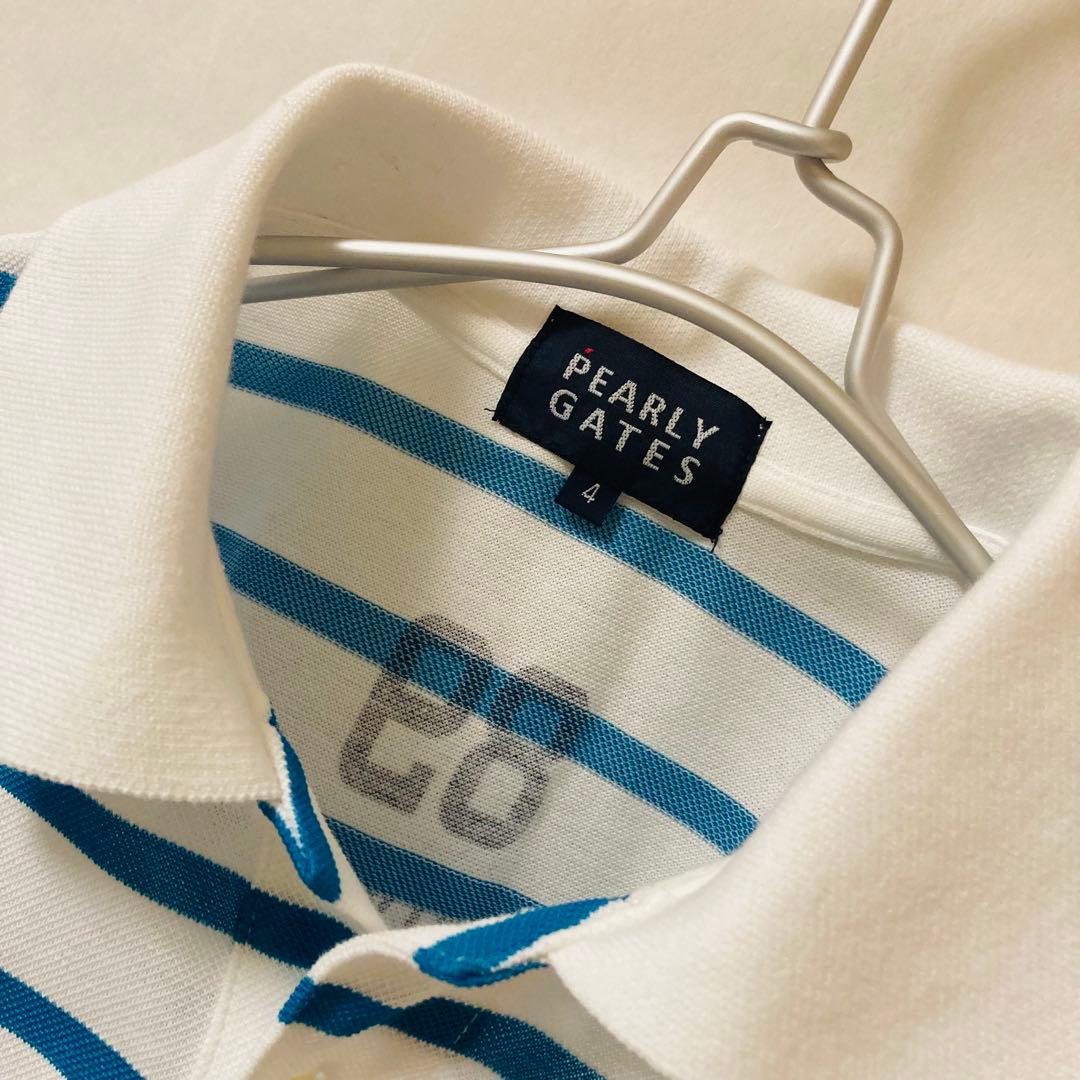 美品✳️PEARLY GATES『ゴルフ ポロシャツ ボーダー 半袖』サイズ4