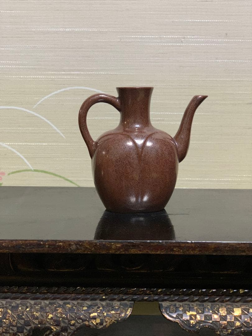 乌金釉 水差し 徳利 茶道具　燗瓶？　酒器？