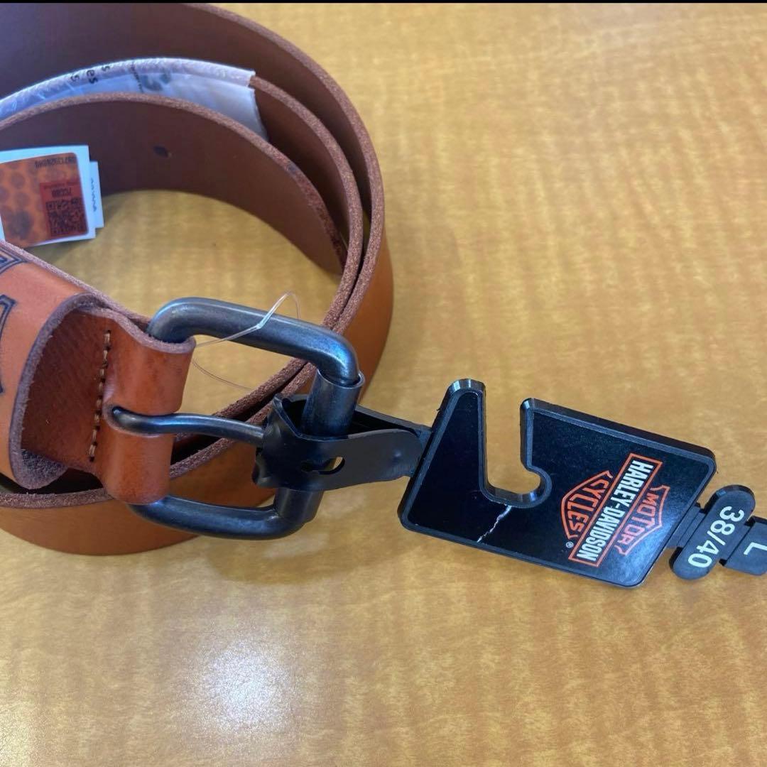 新品純正Harley-Davidson ハーレーロゴ付レザーベルト15000の品