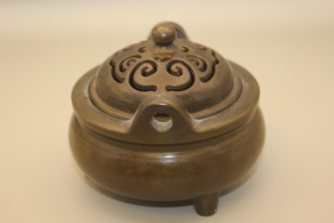 【海】中国　銅製香炉　宣字銘