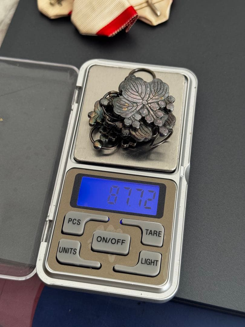 勲八白色桐葉章 勲章 6個セット 純銀製 87.72g 徽章